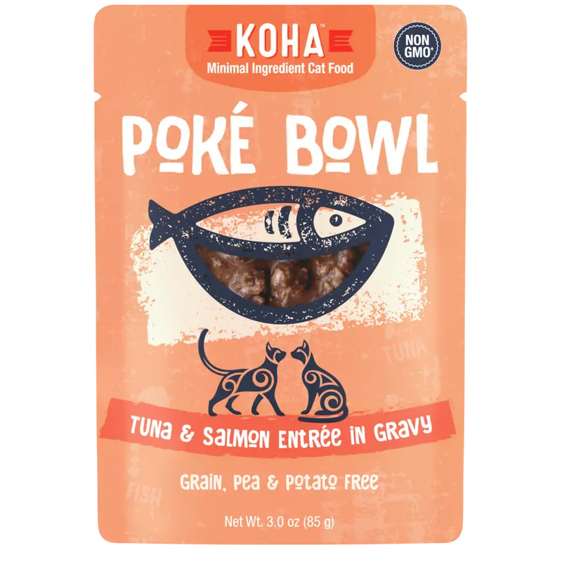 Koha Poké Bowl Tuna & Salmon Entrée In Gravy For Cats 1