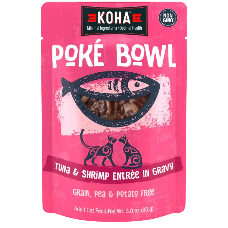 Koha Poké Bowl Tuna & Shrimp Entrée In Gravy For Cats 1
