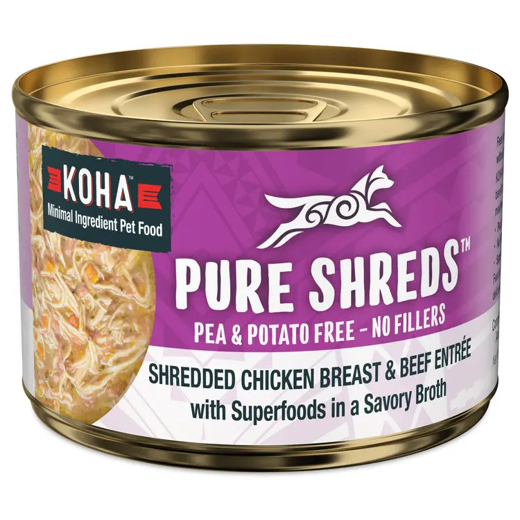 Koha Pure Shreds Shredded Chicken Breast & Beef Entrée For Dogs 1