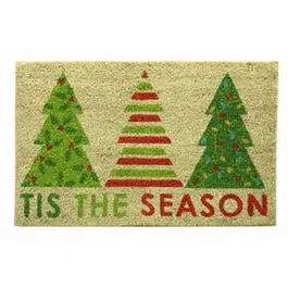 Koko Printed Door Mat, Christmas Trees, 18 X 24-In. 1