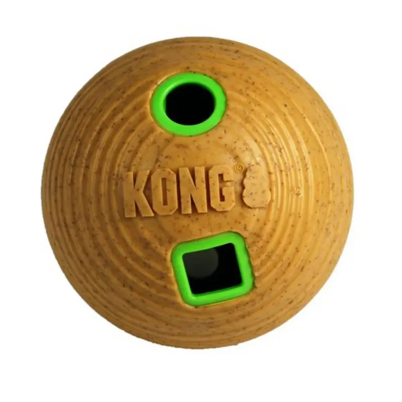 Kong Bamboo Treat Dispenser Feeder Ball Dog Toy 1
