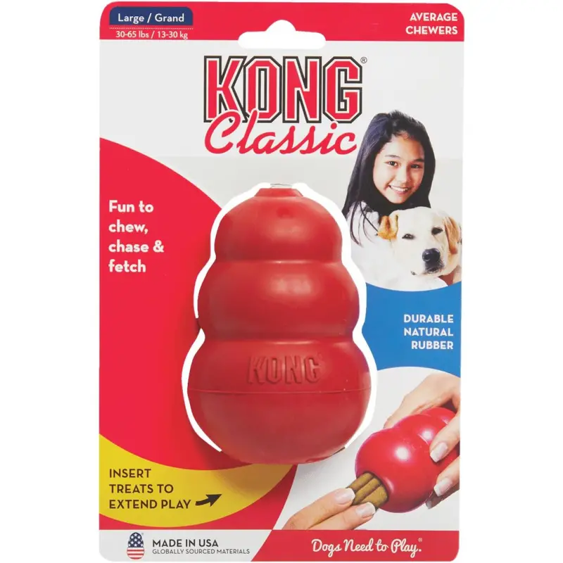 Kong Classic Dog Chew Toy, 30 To 60 Lb. 1