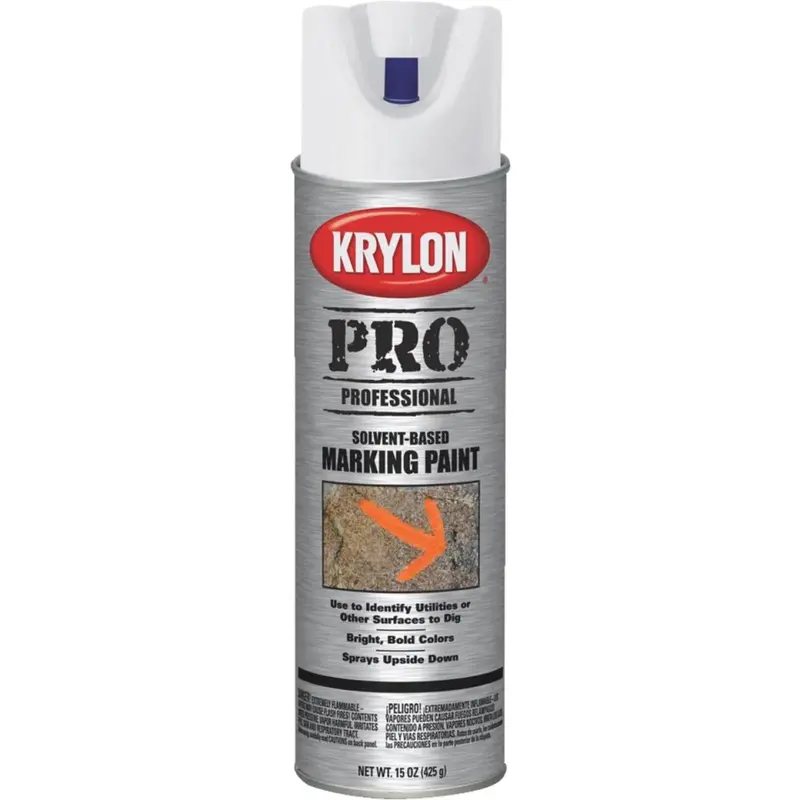 Krylon Apwa White 15 Oz. Inverted Marking Spray Paint 1