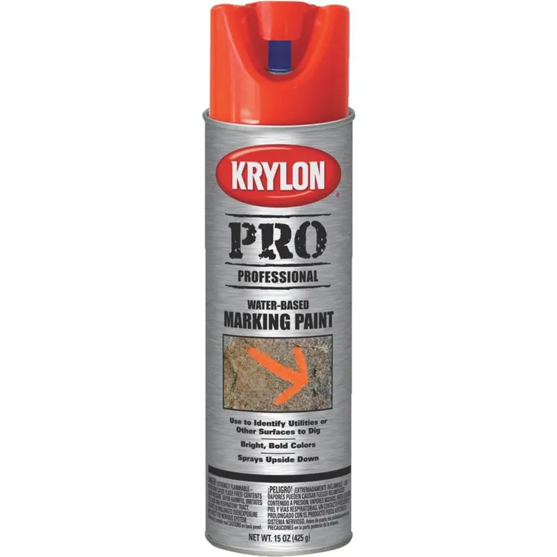 Krylon Fluorescent Red Orange 15 Oz. Inverted Marking Spray Paint 1
