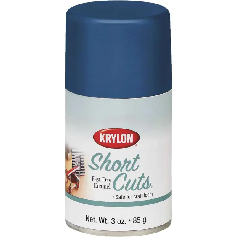 Krylon Short Cuts 3 Oz. High-Gloss Enamel Spray Paint, Ocean Blue 1