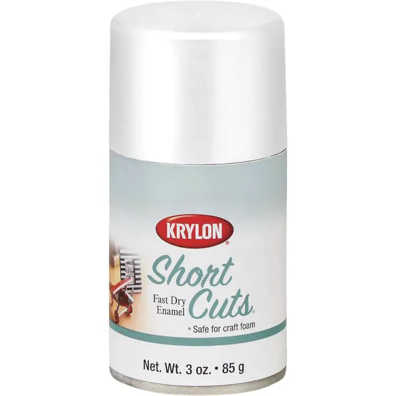 Krylon Short Cuts 3 Oz. High-Gloss Enamel Spray Paint, White 1