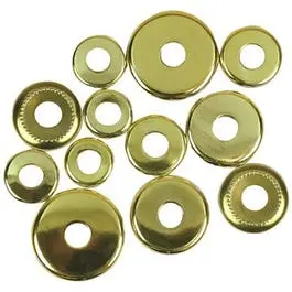 Lamp Check Ring, Brass Finish, 1/8 Ip, Assorted, 12-Pk. 1