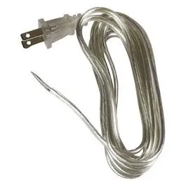 Lamp Cord, Silver, 18-2, 8-Ft. 1