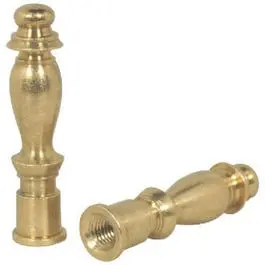 Lamp Finial, Solid Brass, 2-In., 2-Pk. 1