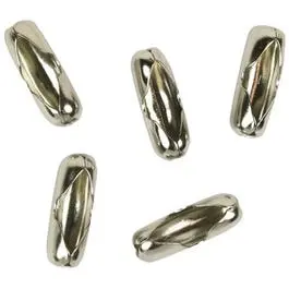 Lamp Pull Chain Connector, Nickel-Plated, #6, 5-Pk. 1