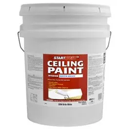 Latex Ceiling Paint, Brite White Flat Latex, 5-Gallons 1