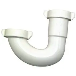 Lavatory/Kitchen Drain J Bend, White Plastic, 1.25-In. Or 1.5-In. O.D. 1