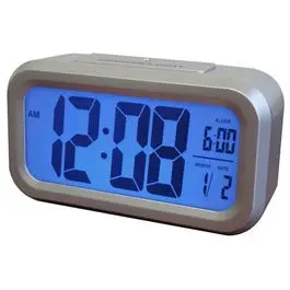 Lcd Alarm Clock, Silver 1