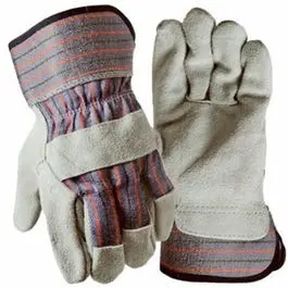 Leather-Palm Work Gloves, Suede Cowhide, Men's L 1