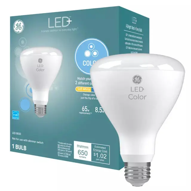 Led+ Color Changing Bulb, Br30, 650 Lumens, 8-Watt 1