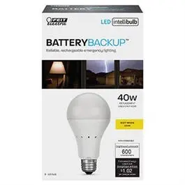 Led Intellibulb Battery Back-Up Light Bulb, 8.5-Watts 1