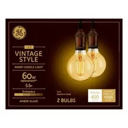 Led Light Bulbs, G25, Amber Warm White, 5.5-Watts, 400 Lumens, 2-Pk. 1