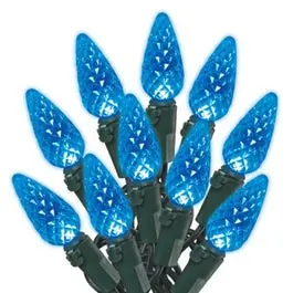 Led Light Set, C6, Blue, 70-Ct. 1