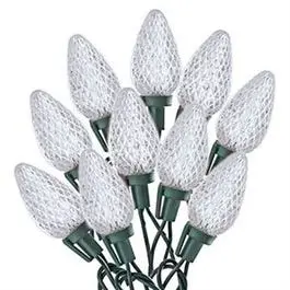 Led Light Set, Cool White Faceted, 75 C9 Bulbs 1