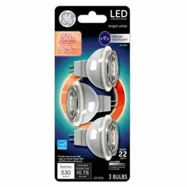 Led Recessed Bulb, Mr16, 520 Lumens, 6.5-Watt, 3-Pk. 1
