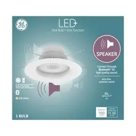 Led+ Recessed Bulb With Integrated Speaker, Frosted Soft White, 700 Lumens, 9-Watts 1