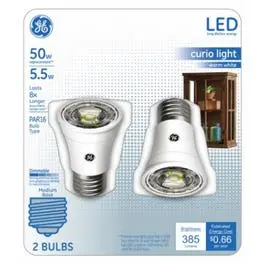 Led Spot Light Bulbs, Warm White, Clear, 385 Lumens, 5.5-Watts, 2-Pk. 1