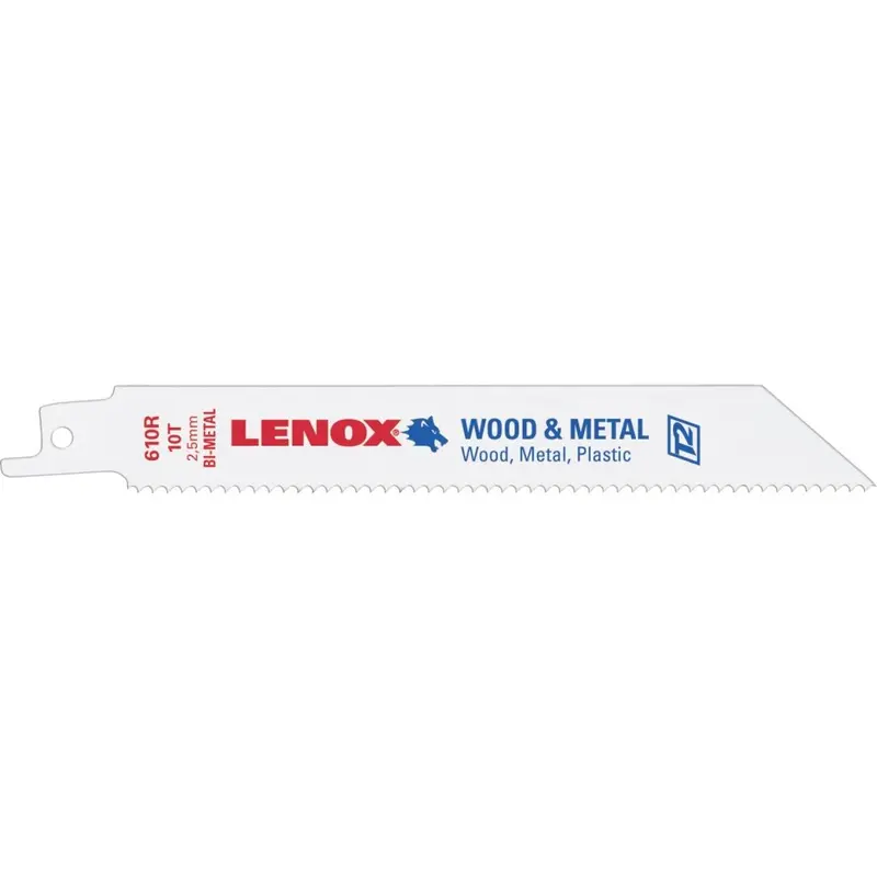 Lenox 6 In. 10 Tpi Wood/Metal Reciprocating Saw Blade (5-Pack) 1
