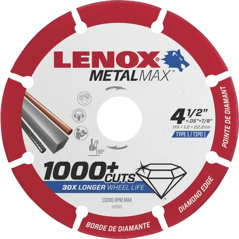 Lenox Metalmax 4-1/2 In. Segmented Rim Dry Cut Diamond Blade 1