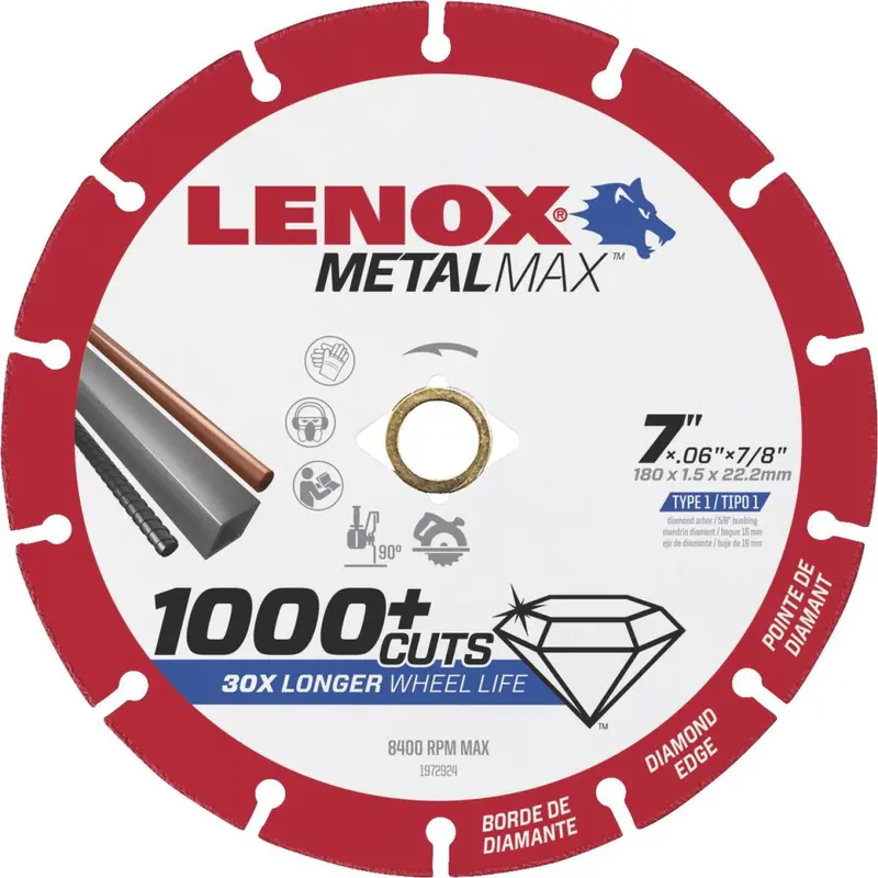Lenox Metalmax 7 In. Segmented Rim Dry Cut Diamond Blade 1