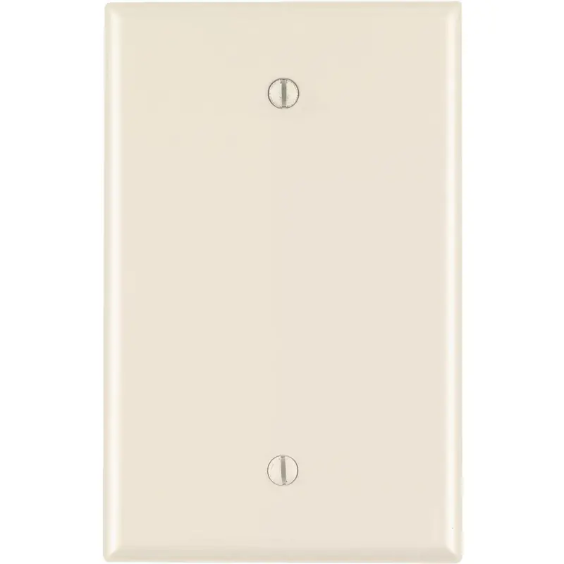 Leviton 1-Gang Mid-Way Thermoplastic Nylon Blank Wall Plate, Light Almond 1