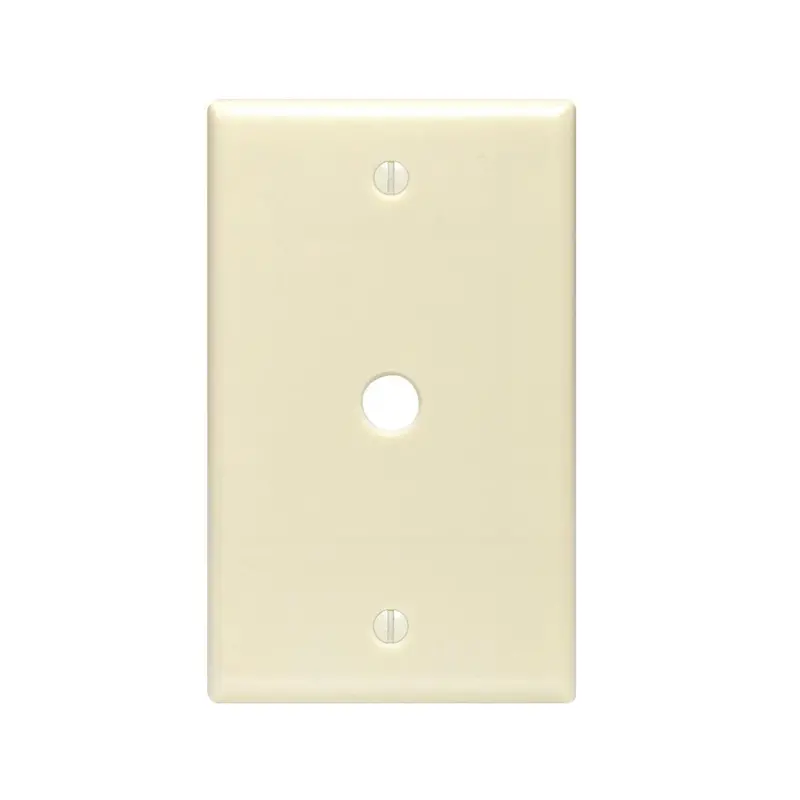 Leviton 1-Gang Plastic Ivory Telephone/Cable Wall Plate With 0.312 In. Hole 1