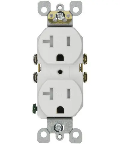 Leviton 20-Amp, 125-Volt, Duplex Receptacle, Straight Blade, Residential Grade, Self Grounding 1
