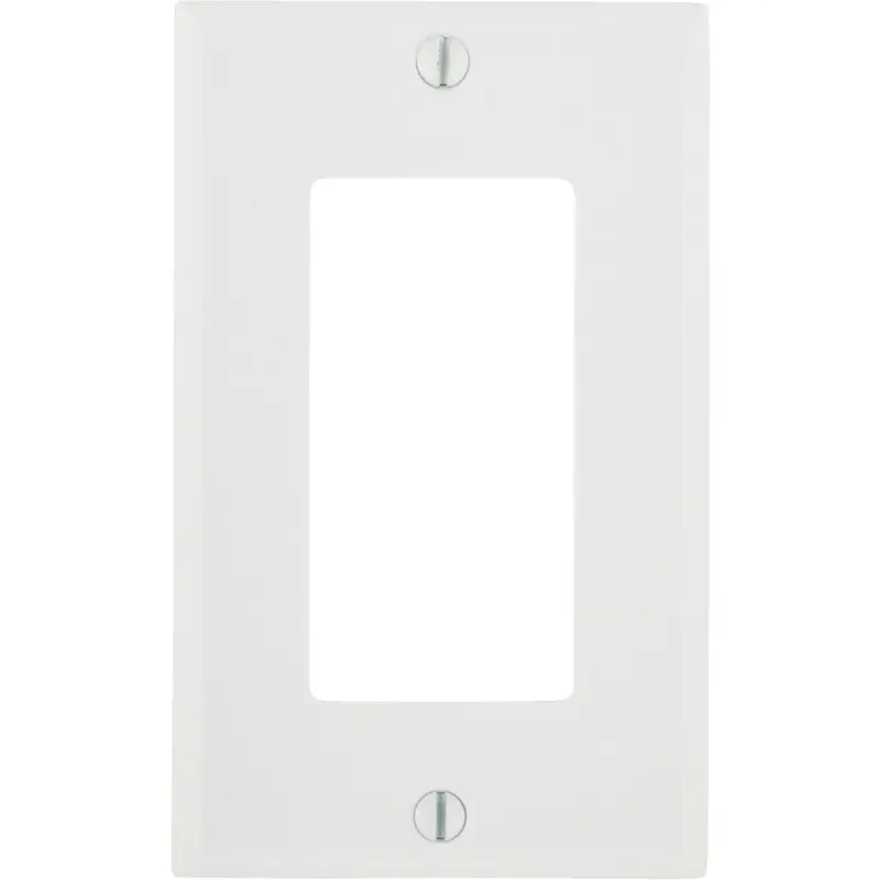 Leviton Decora 1-Gang Smooth Plastic Rocker Decorator Wall Plate, White 1