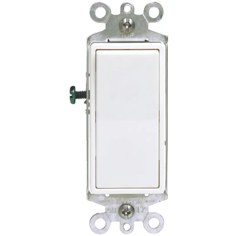 Leviton Decora Rocker White 15A Grounded 3-Way Switch 1