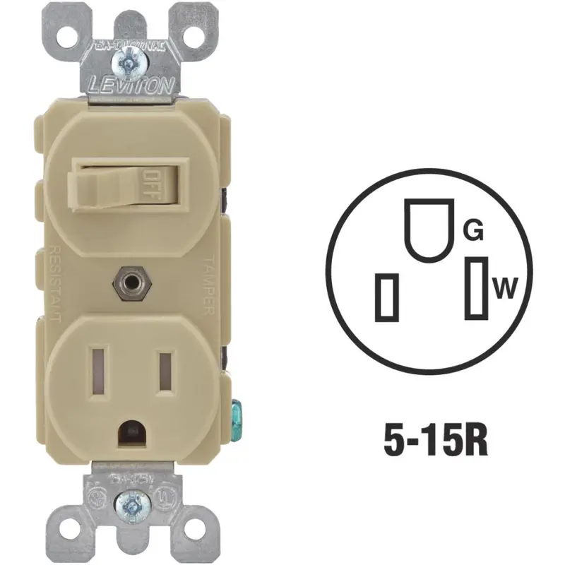 Leviton Ivory 15A Commercial Grade Switch & Outlet 1