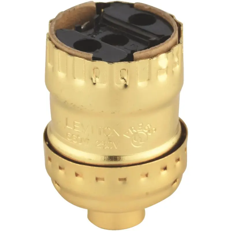 Leviton Keyless Medium Base Brass Lamp Socket 1