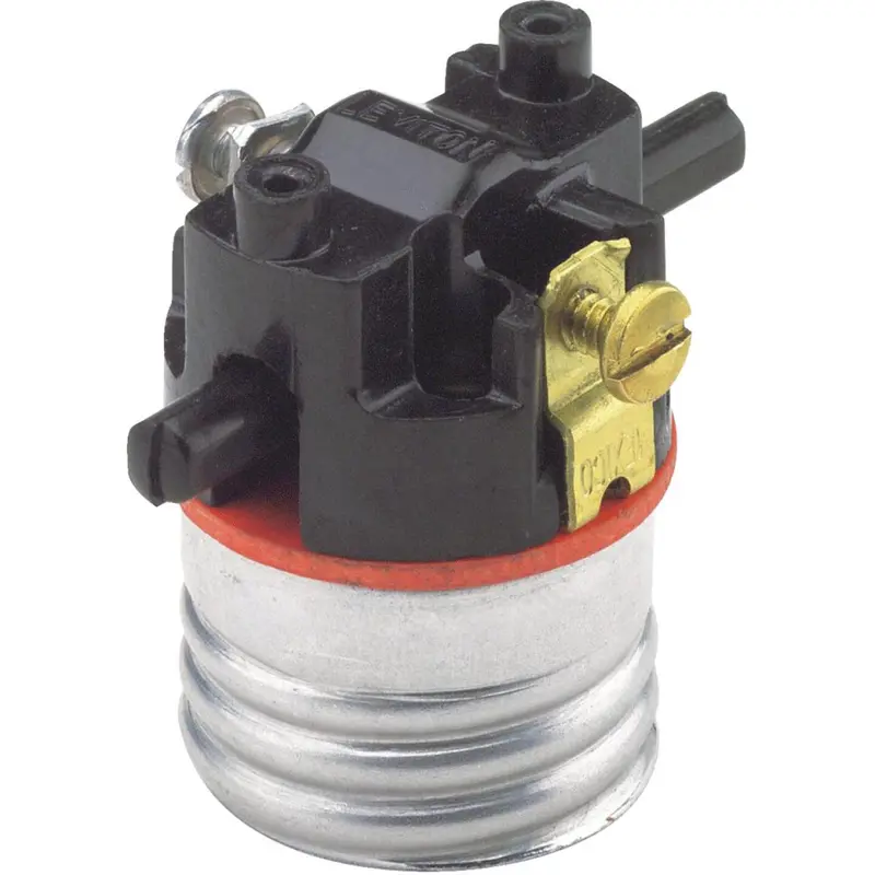 Leviton Push-Through Medium Base Black Interior Lamp Socket 1