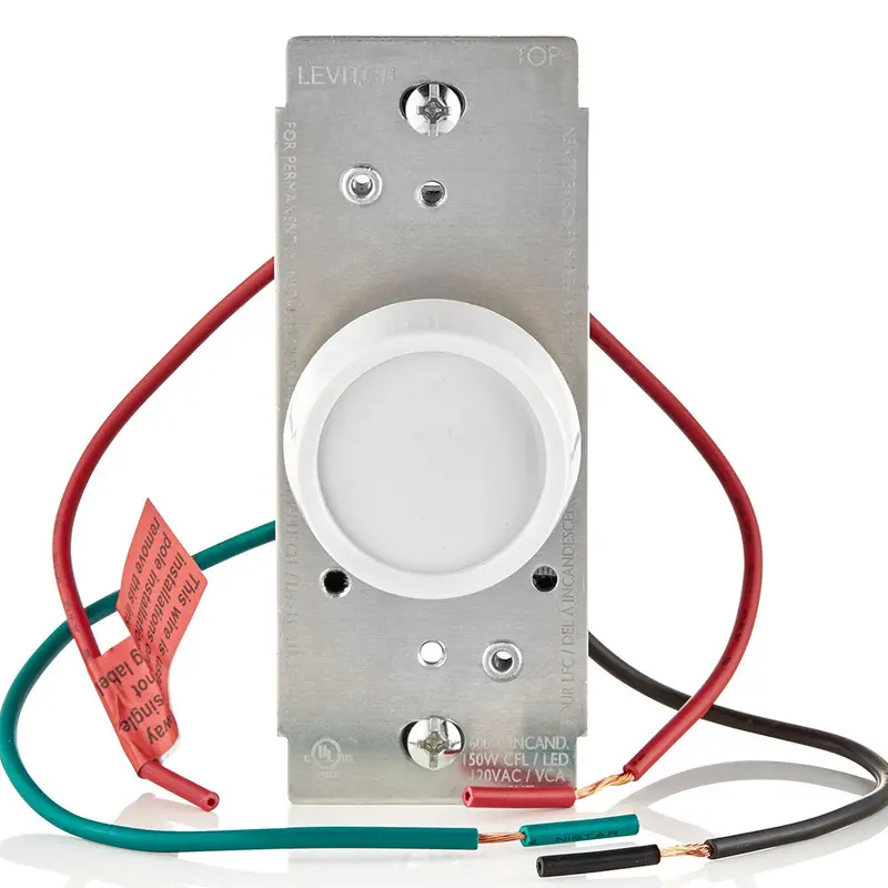 Leviton Universal Dimmable Led, Cfl, Incandescent And Halogen Trimatron Push On/Push Off Electro-Mechanical Rotary Dimmer 1