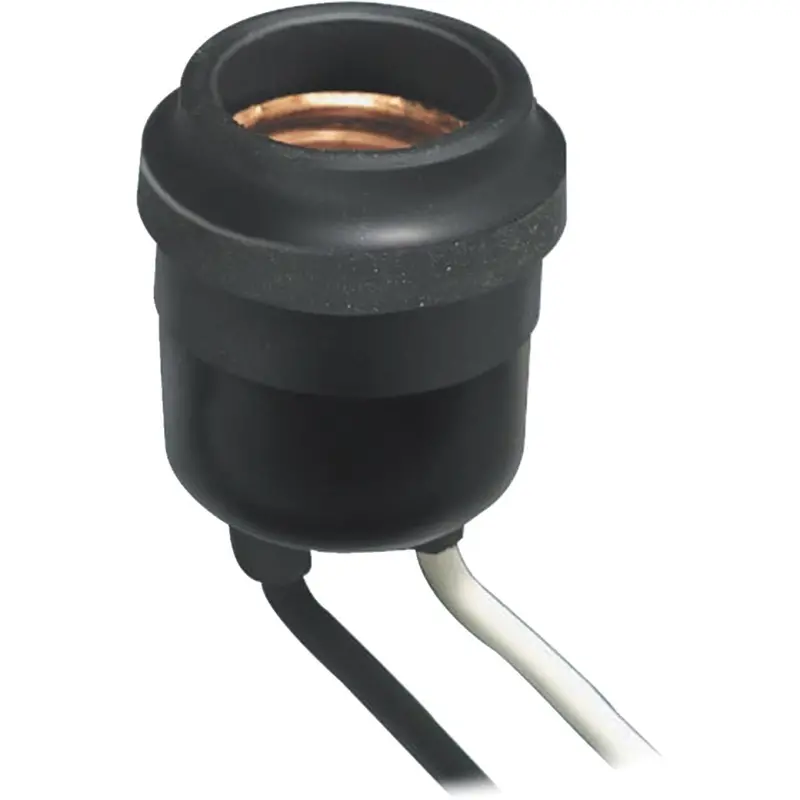 Leviton Weatherproof Medium Base Black Lamp Socket 1