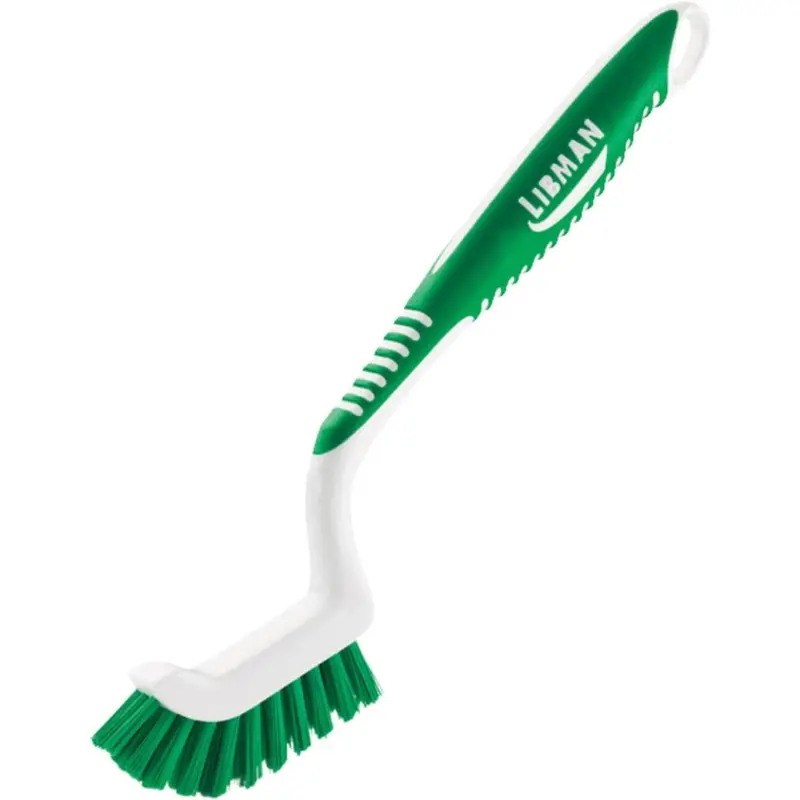 Libman Plastic/Nylon Bristles 1 In. Black Tile & Grout Brush 1
