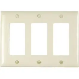 Light Almond 3-Opening Nylon Wall Plate 1