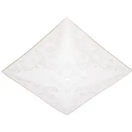 Light Cover, Square White Floral, 12-In. 1