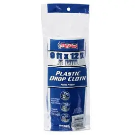 Light-Duty Plastic Drop Cloth, 9 X 12-Ft. 1