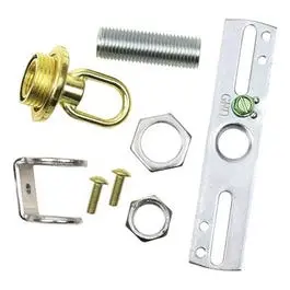 Light Fixture Screw Collar Loop Kit, Brass Finish, 1/4 Ip 1
