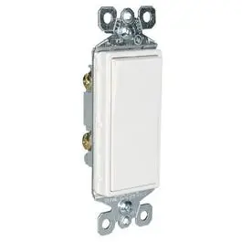 Lighted Decor 3-Way Light Switch, 1 Pole , 15A ,120V, White 1