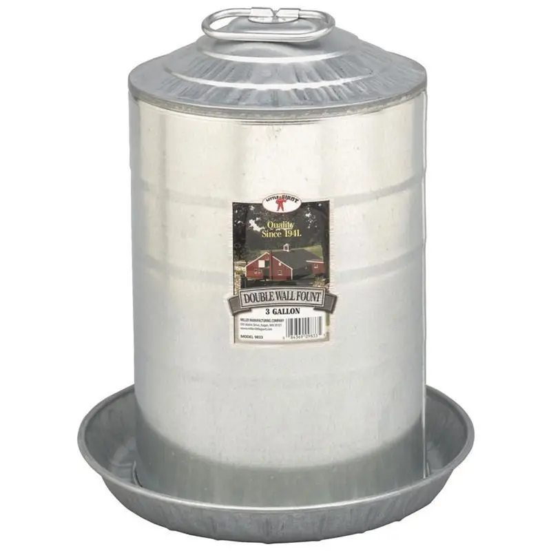 Little Giant Double Wall Poultry Fount Galvanized 1