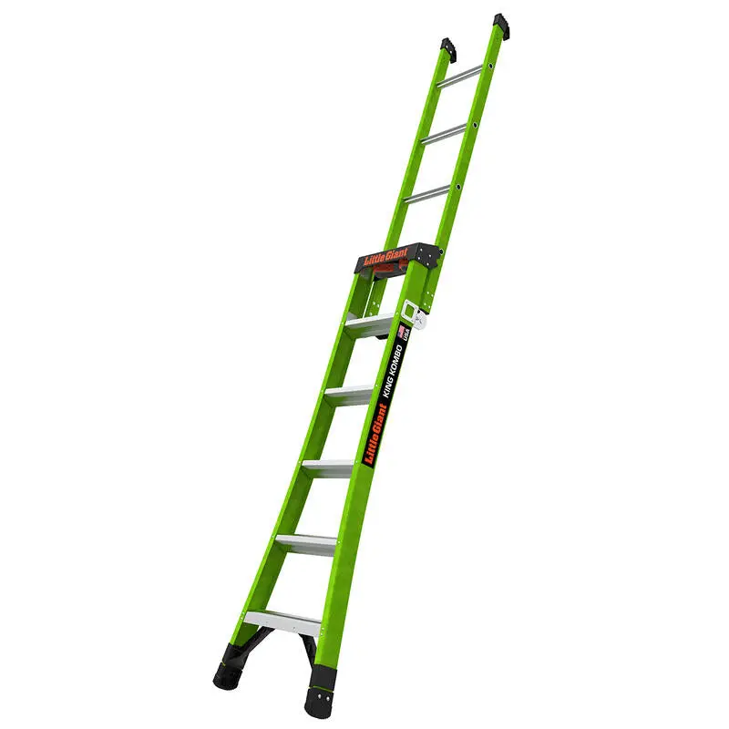 Little Giant King Kombo 2.0 Professional, 6' - Ansi Type Iaa - 375 Lb/170 Kg Rated, Fiberglass 3-In-1 All-Access Combination Ladder 2