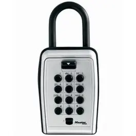 Lock Box, Push-Button, Portable, 3-1/8-In. 1