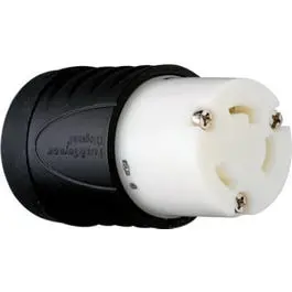 Locking Connector, 30-Amp, 250-Volt, Black/White 1