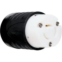 Locking Connector, Black & White, 20A, 125/250-Volt 1